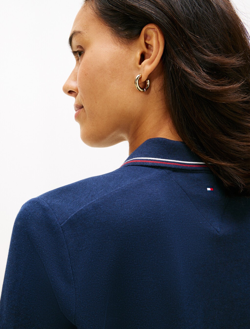 Regular Fit Pique Zip Polo Shirt, Dark Night Navy, hi-res