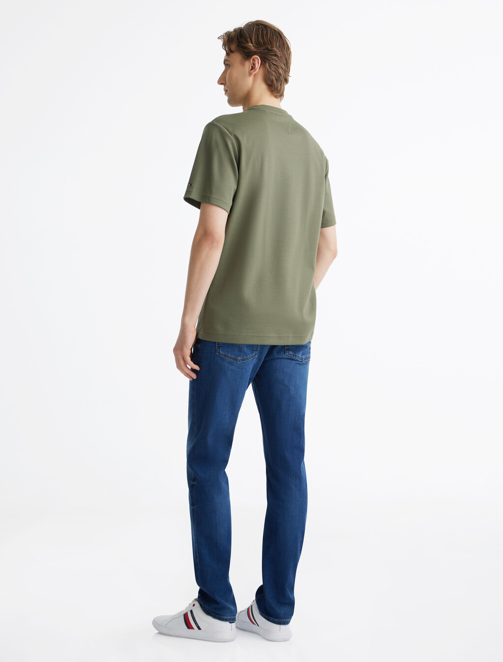 Flag Icon Embroidery Interlock T-Shirt, Battle Green, hi-res