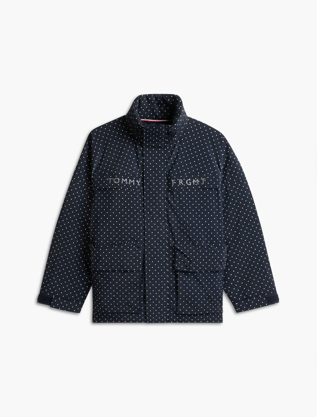 Polka Dot Field Jacket, Navy Blue Polka Dot, hi-res