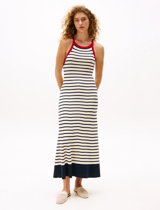 The Sofia Capsule Knit Stripe Maxi Dress