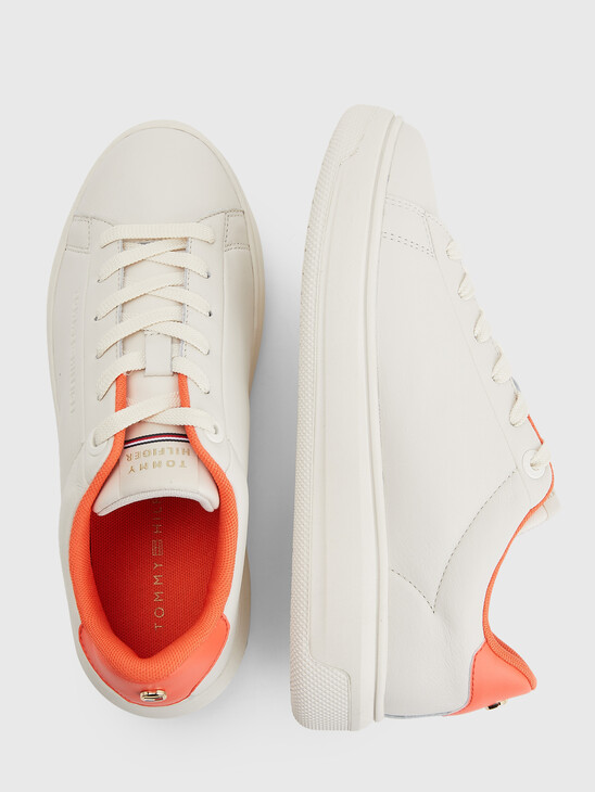 LOW TOP LEATHER CUPSOLE TRAINERS