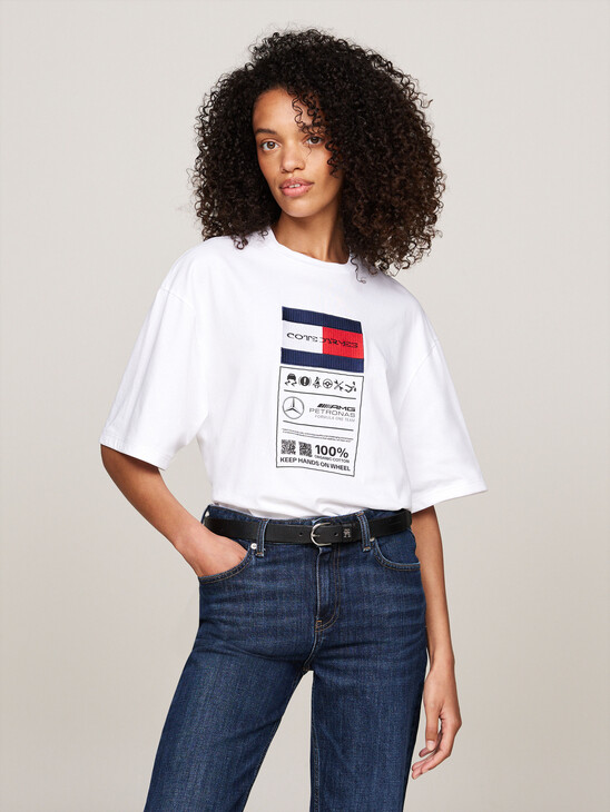 Tommy x Mercedes F1 x CR Care Label Logo T-Shirt