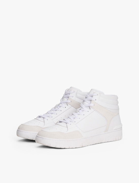 The Runway Collection Leather Mid-Top Basketball Trainers