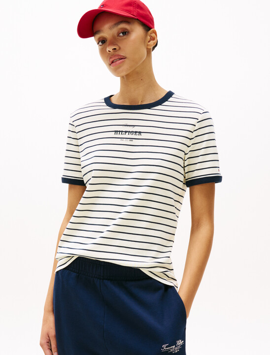 Logo Contrast Trim T-Shirt