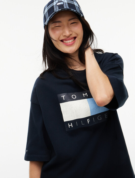 Washed Flag Relaxed Jersey T-Shirt