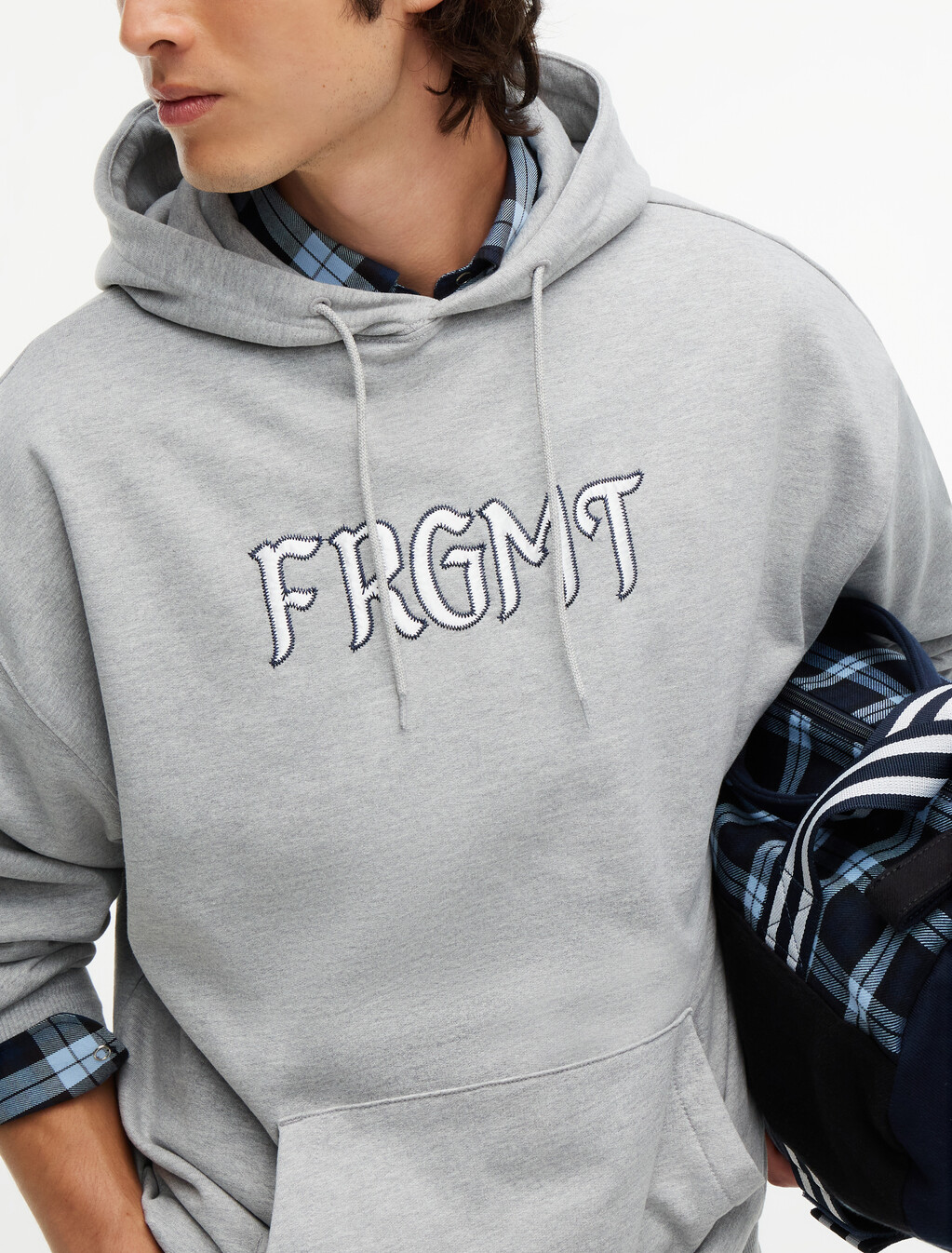 Relaxed Fleece Hoody, Grey Heather, hi-res