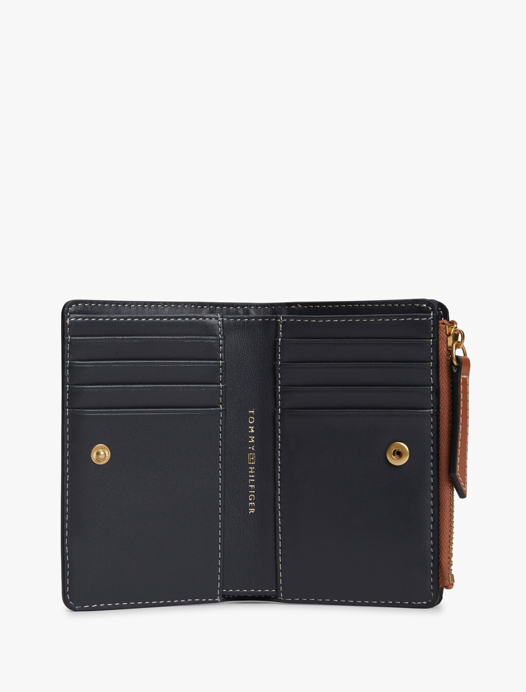 Script Monogram Leather Billfold Wallet, Cognac, hi-res