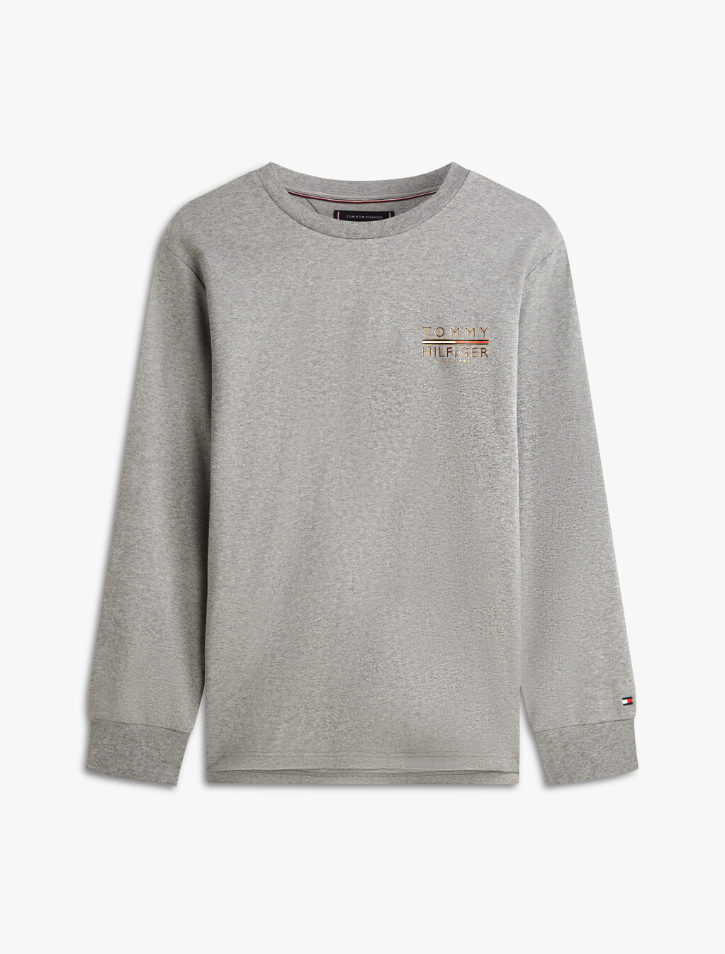 Icon Logo Embroidery Long Sleeve T-Shirt, Medium Grey Heather, hi-res