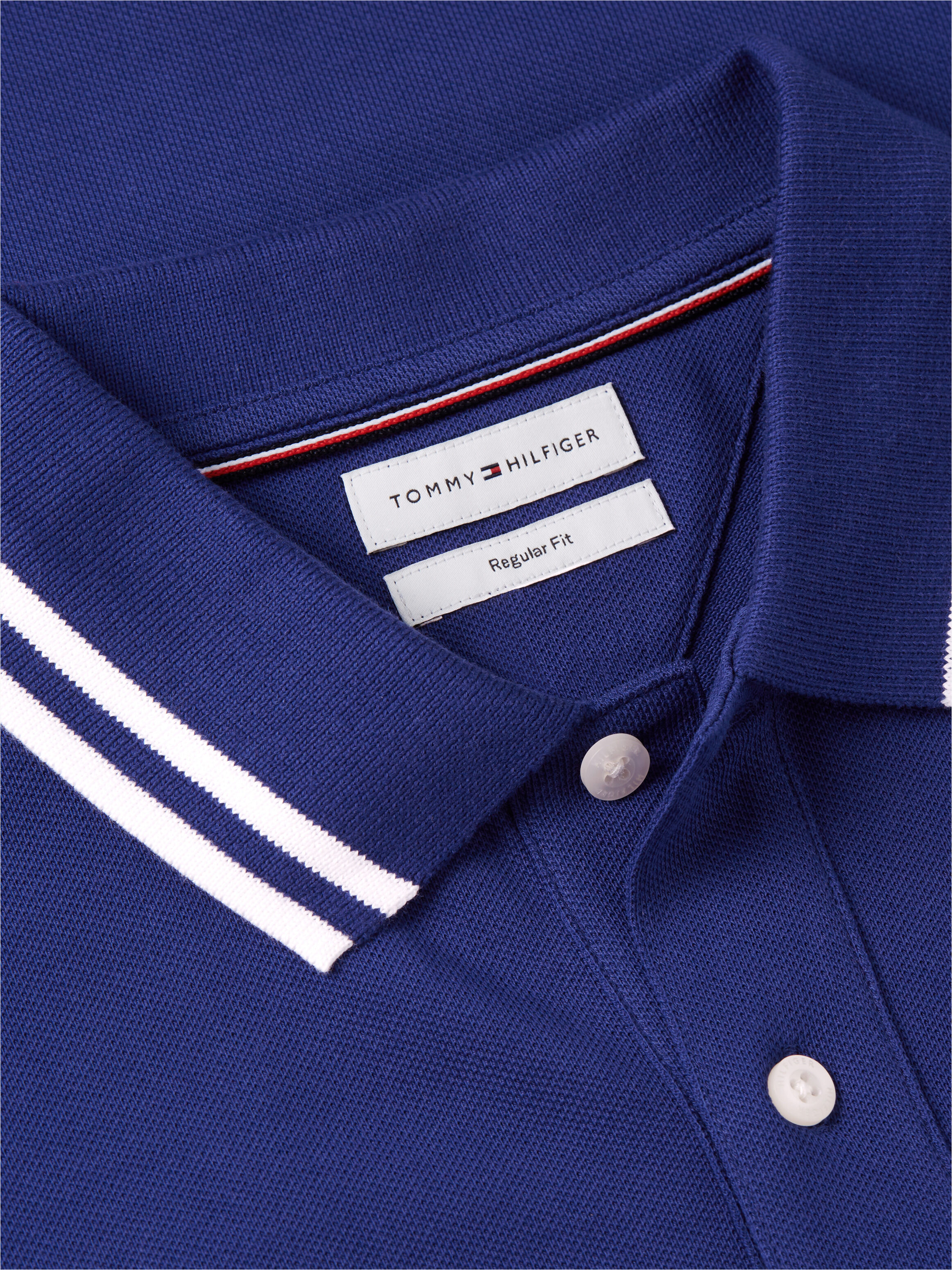 Regular Fit Pique Polo Shirt | blue | Tommy Hilfiger Singapore
