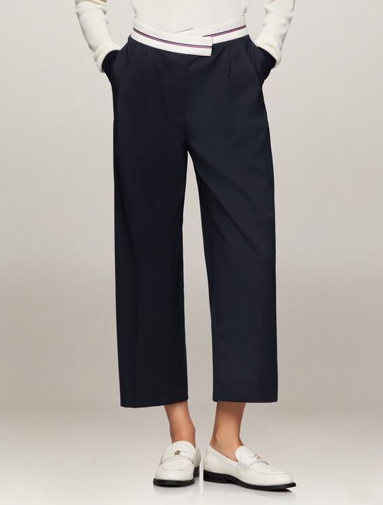 Asia Fit Waistband Wide Leg Pants