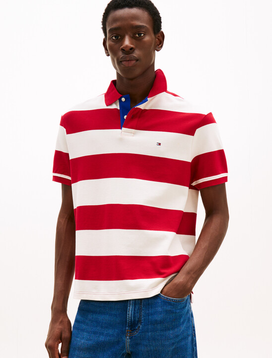 Relaxed Fit Colour-Blocked Polo Shirt