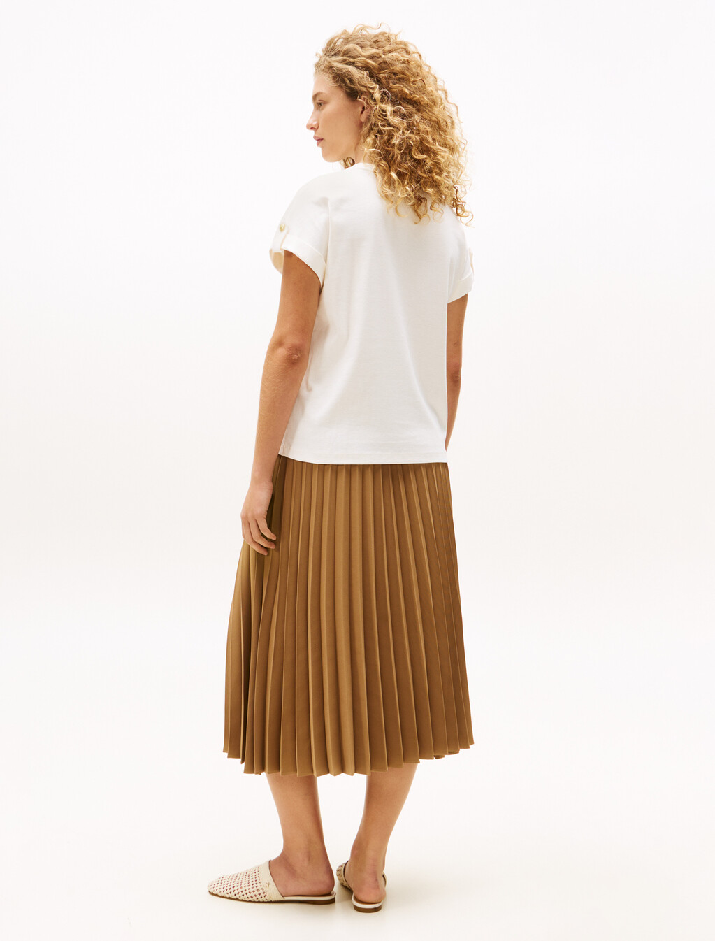 Roll Tab Sleeve T-Shirt, Ivory Silk, hi-res