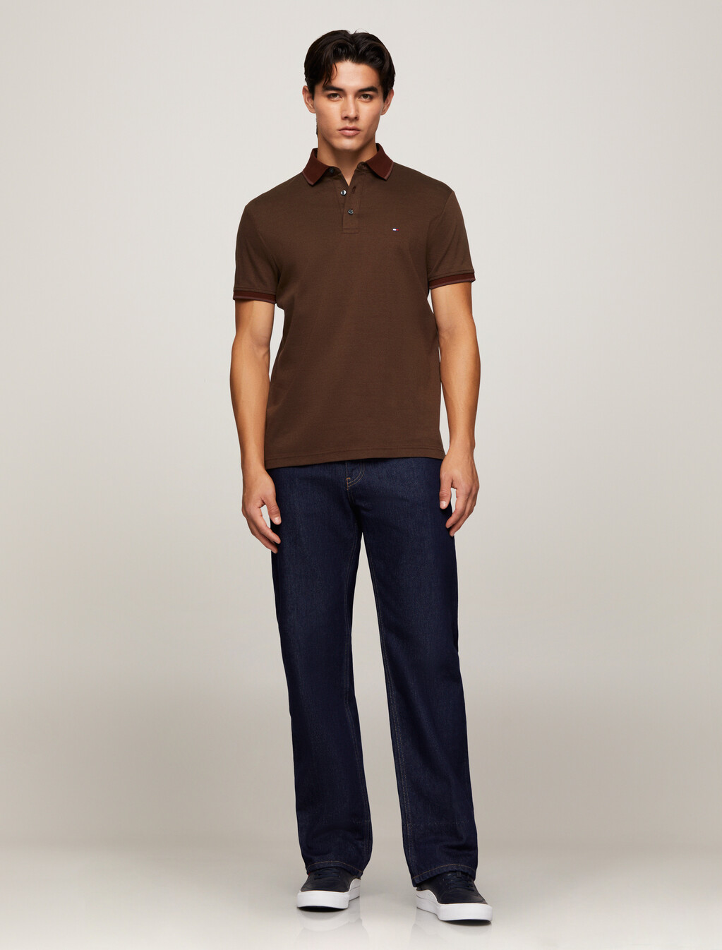 Interlock Polo, Rich Mocha / Army Green, hi-res