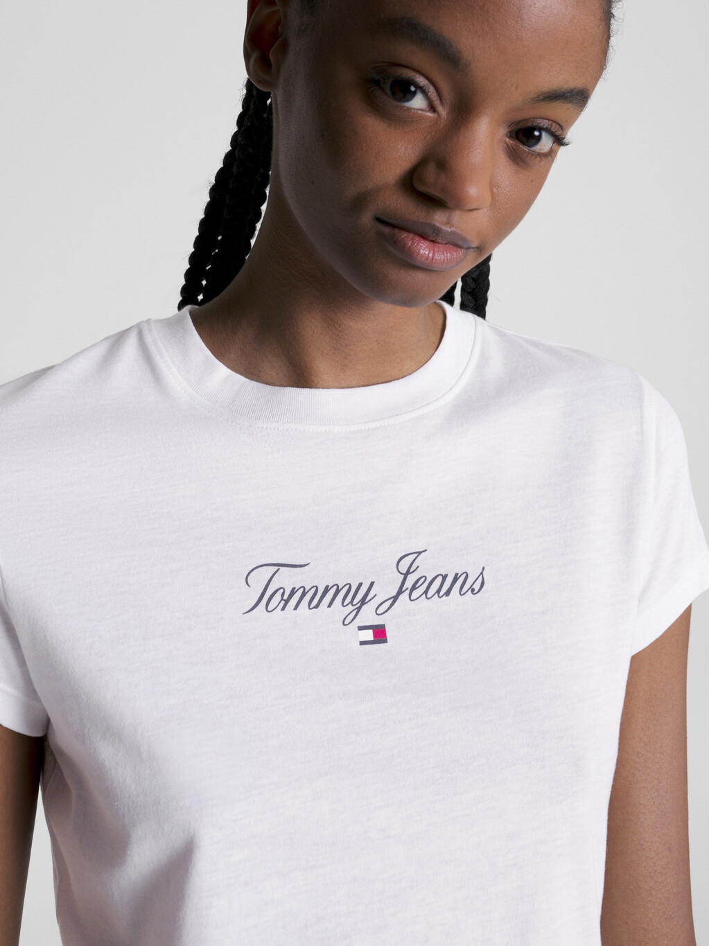 Essential Logo Slim Fit Jersey T-Shirt, White, hi-res