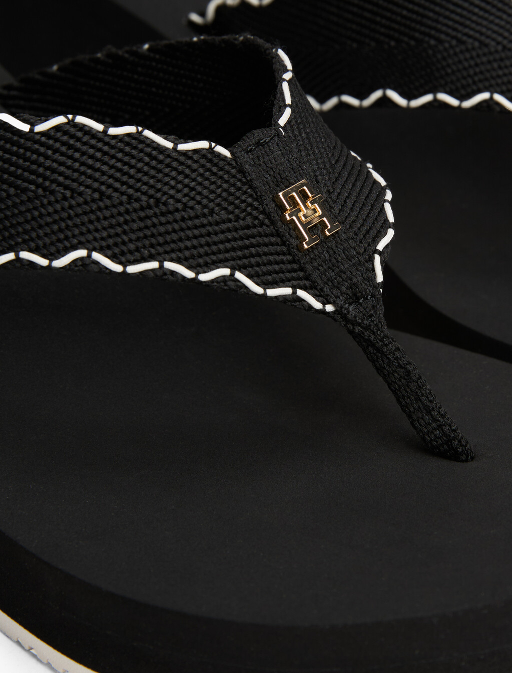 Wedge Beach Sandal, Black, hi-res