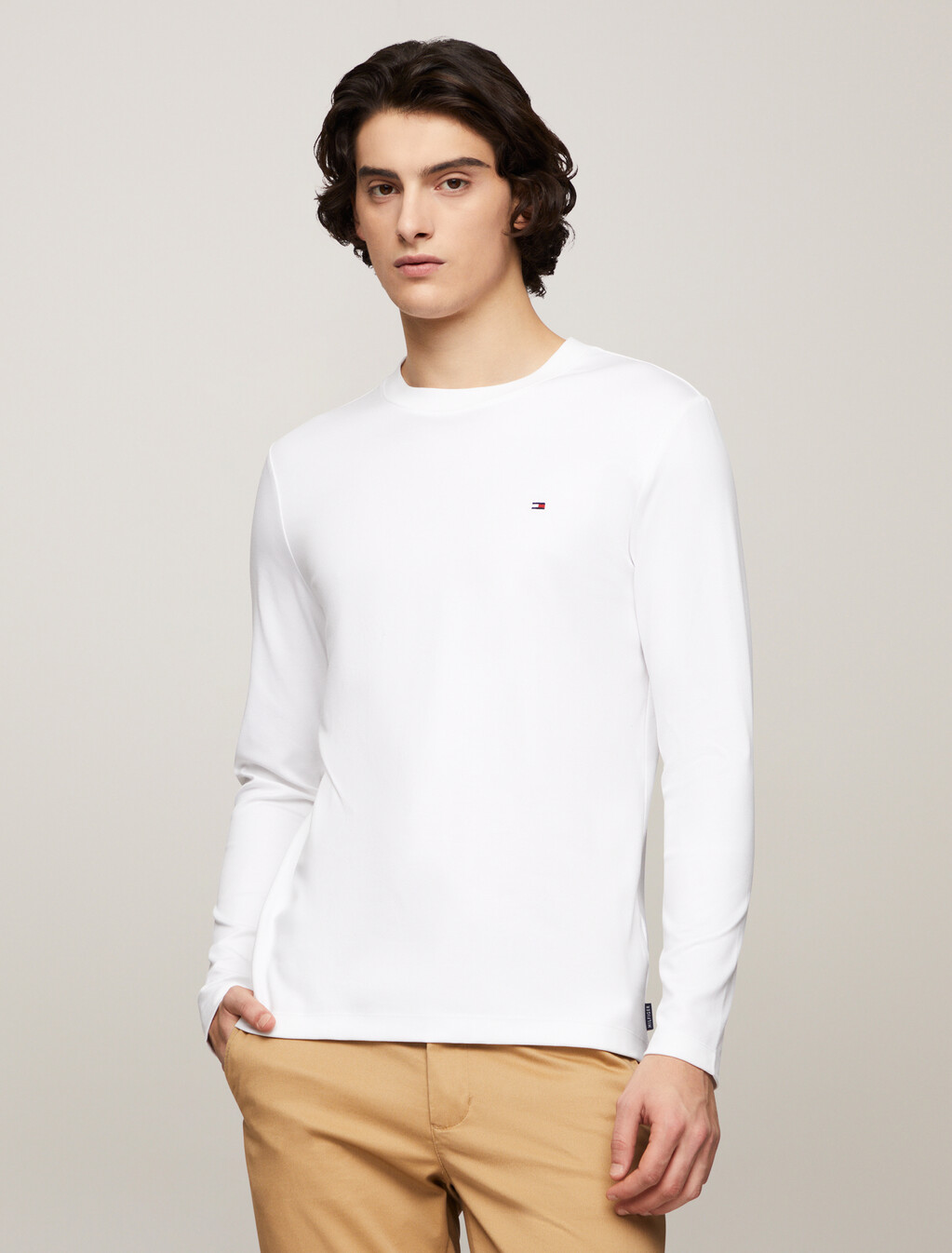 Luxury Long Sleeve T-Shirt, White, hi-res