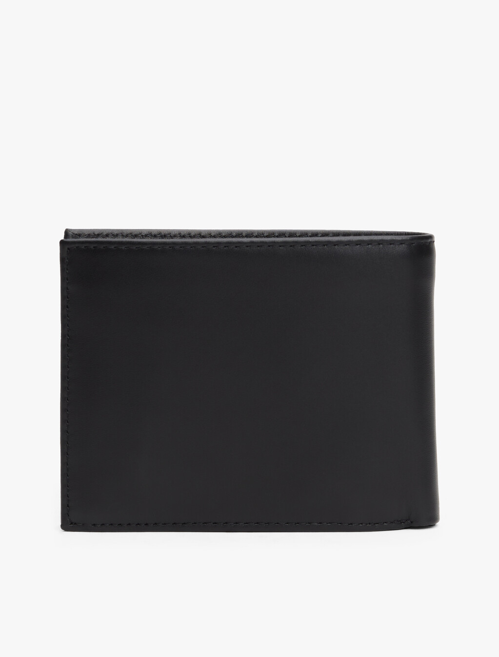 Leather Billfold Wallet With Coin Pocket, Black, hi-res