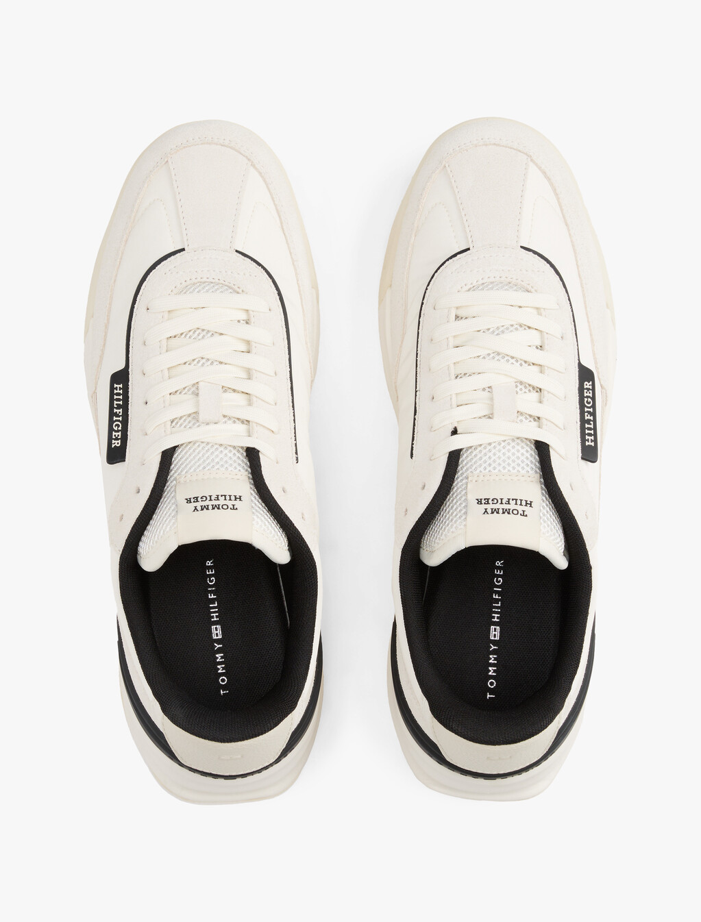 Retro Nylon Mix Runner Sneaker, Ivory Petal, hi-res