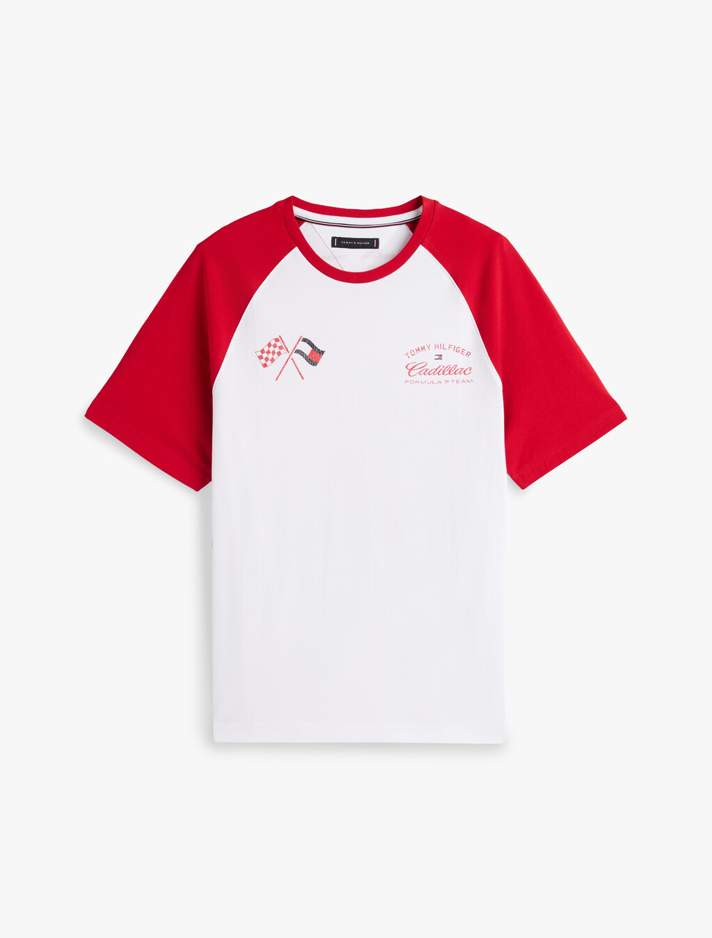 TH x Cadillac Formula 1&reg; Team Back Graphic Raglan T-Shirt, White / Red, hi-res