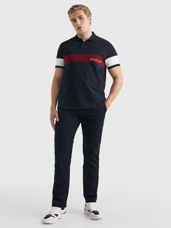 COLOUR-BLOCKED REGULAR FIT POLO