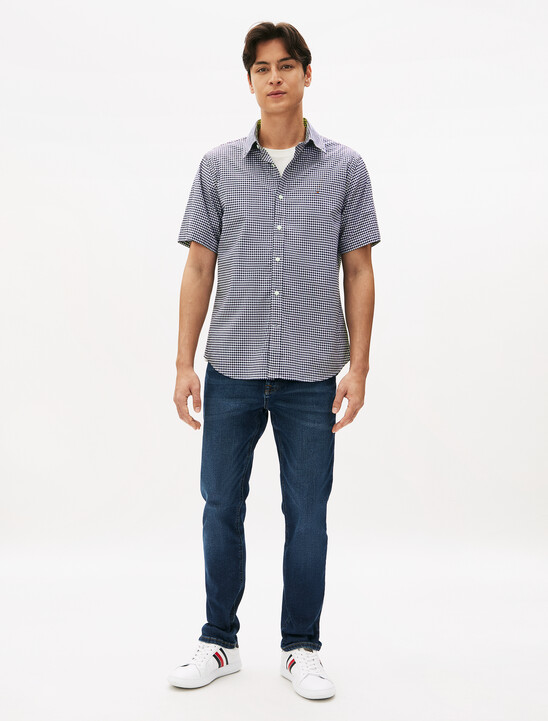 Oxford Gingham Short Sleeve Shirt, Desert Sky / Check Oxford Gingham Short Sleeve Shirt