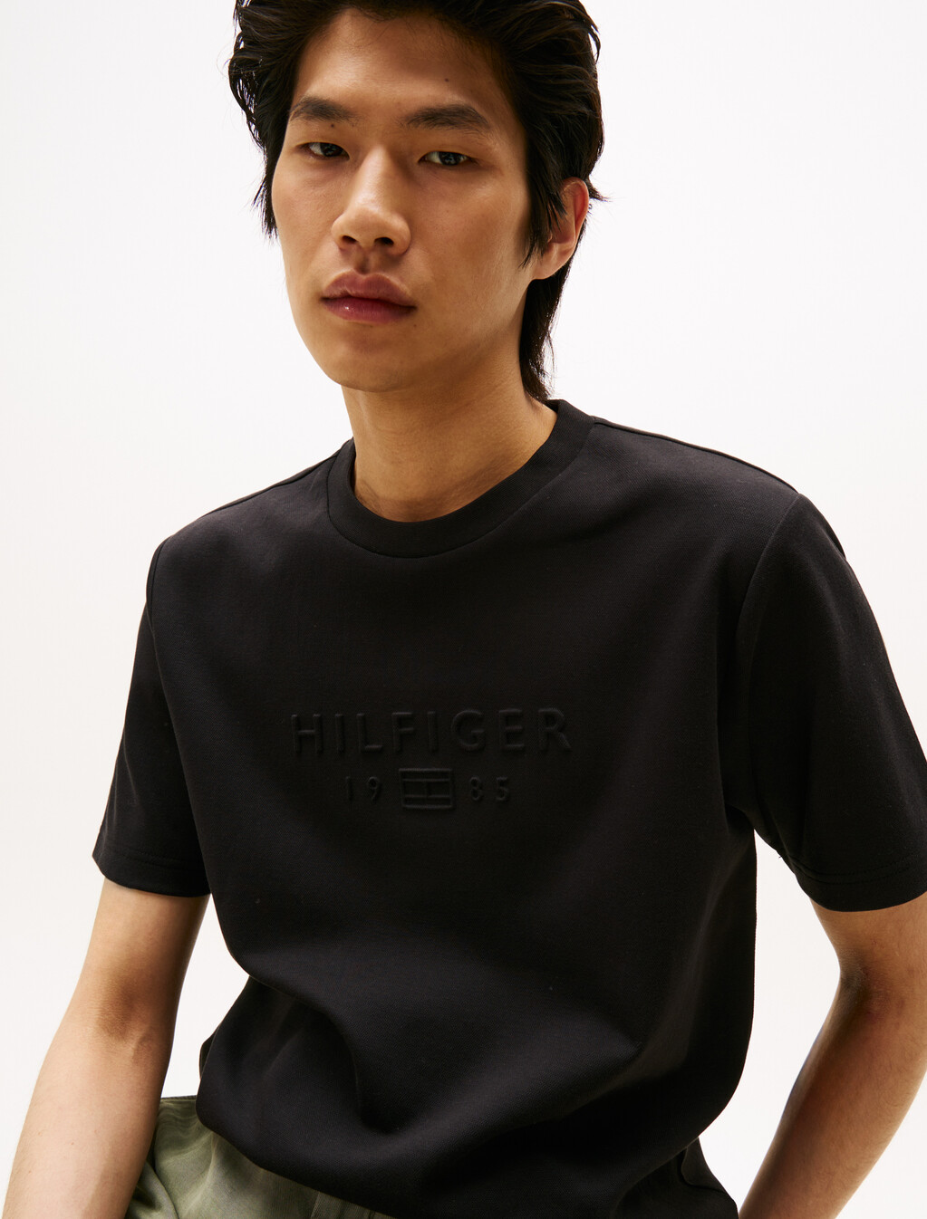 UV Cooling Embossed Logo Pique T-Shirt, Black, hi-res