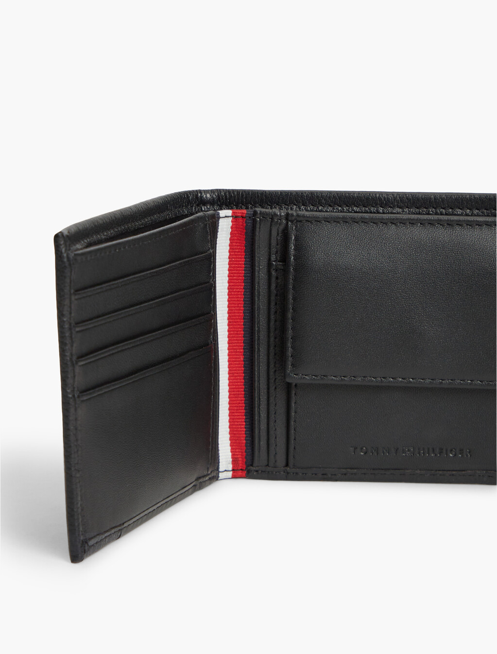 Corporate Leather Bifold Card And Coin Wallet, Black, hi-res