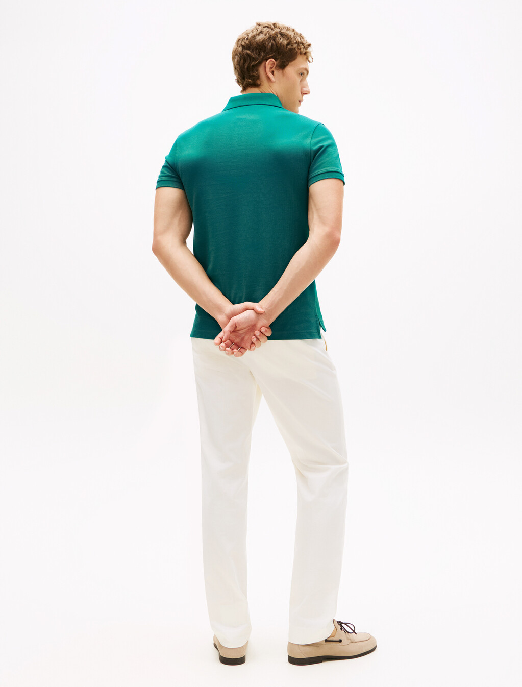 1985 Collection Slim Fit Polo, Deep Ocean, hi-res