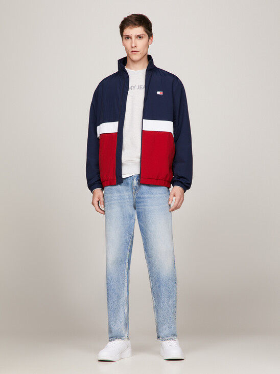 Essential Colour-Blocked Relaxed Bomber Jacket