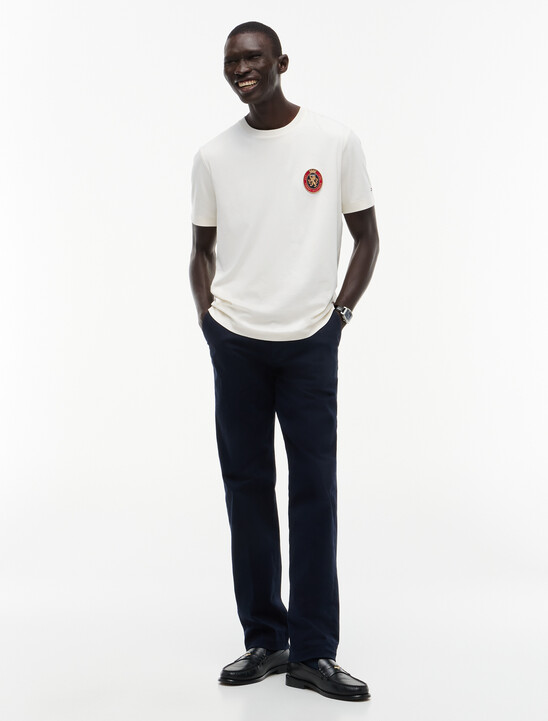 Crest Pocket Fluid Cotton T-Shirt