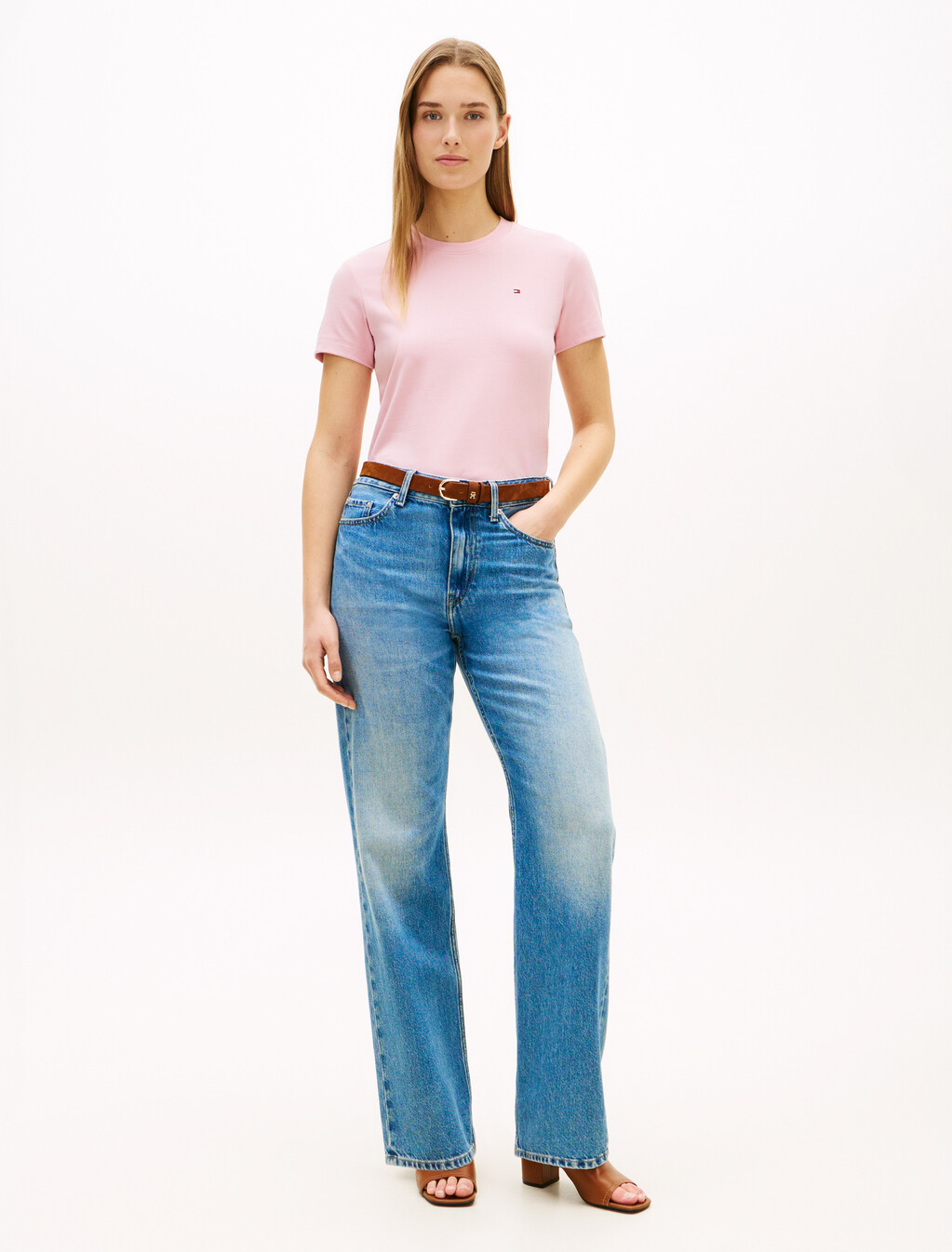 Asia Fit Double Knit Crewneck T-Shirt, Bonita Pink, hi-res