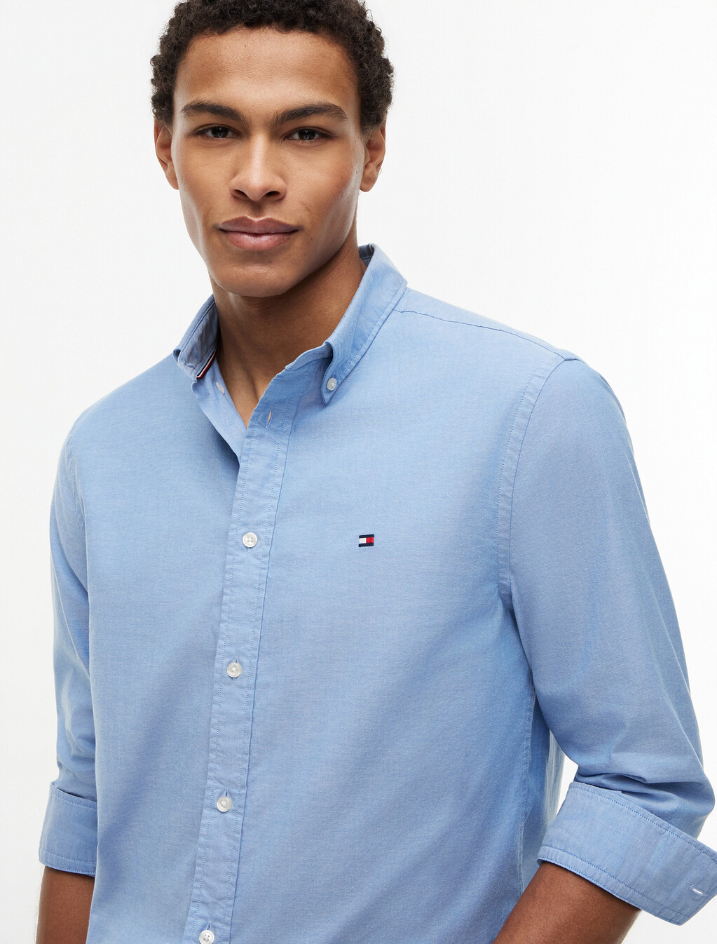 Asia Fit Lightweight Solid Oxford Shirt, Shirt Blue, hi-res