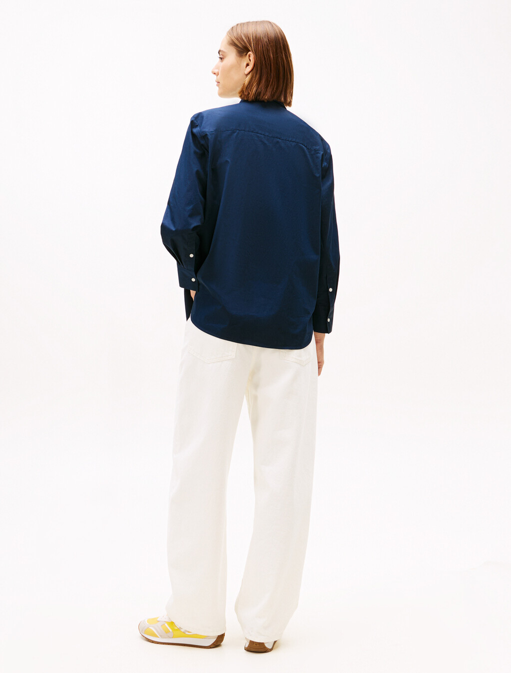 Essential Poplin Easy Fit Shirt, Dark Night Navy, hi-res