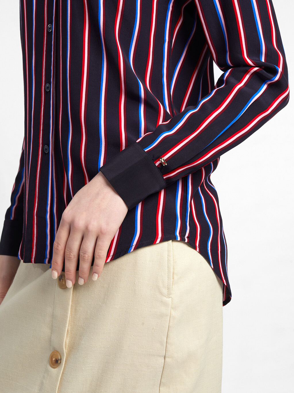 Viscose Stripe Shirt, Mini Pop Stripe, hi-res