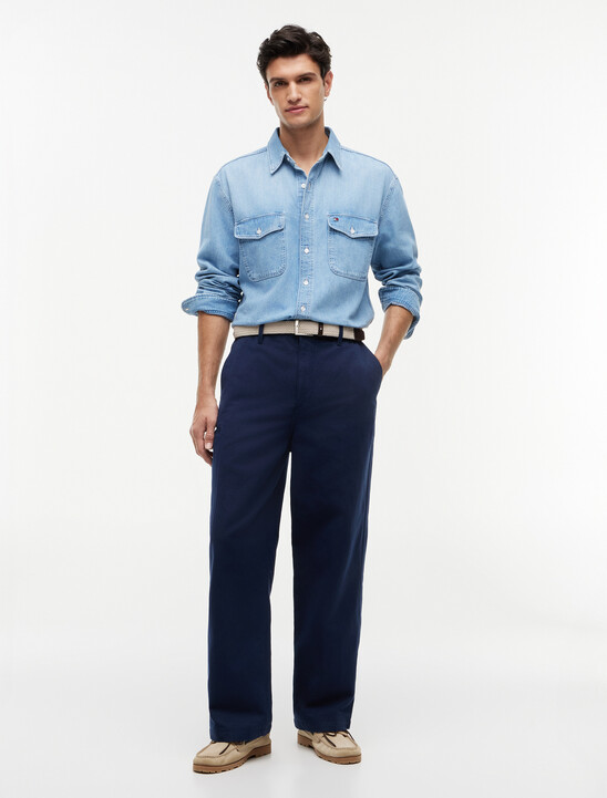 Linen Blend Utility Chinos