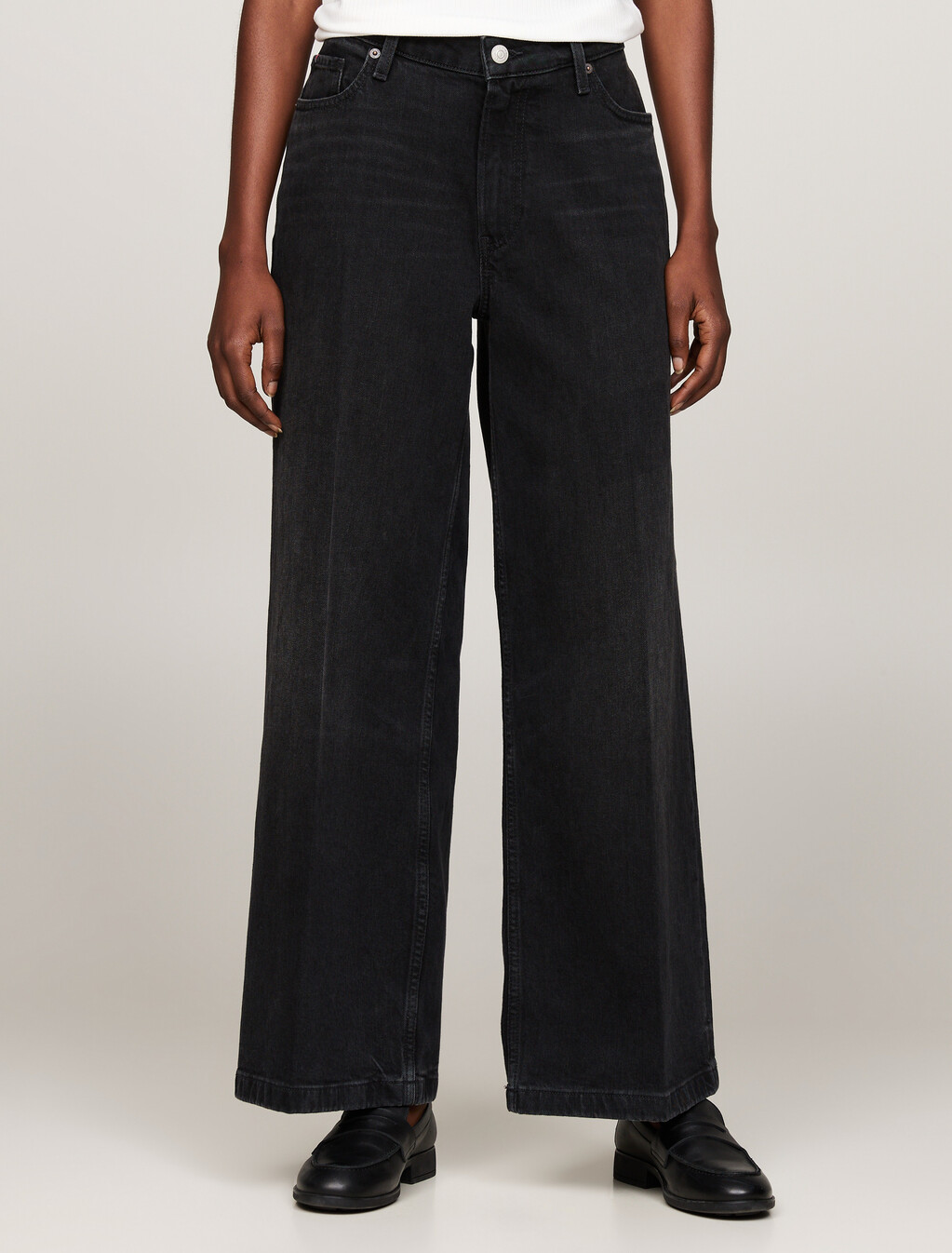 Wide Leg Black Jeans, Iri, hi-res