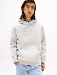 Linear Logo Embroidery Kangaroo Pocket Hoody, Lt Grey Htr Multi, hi-res