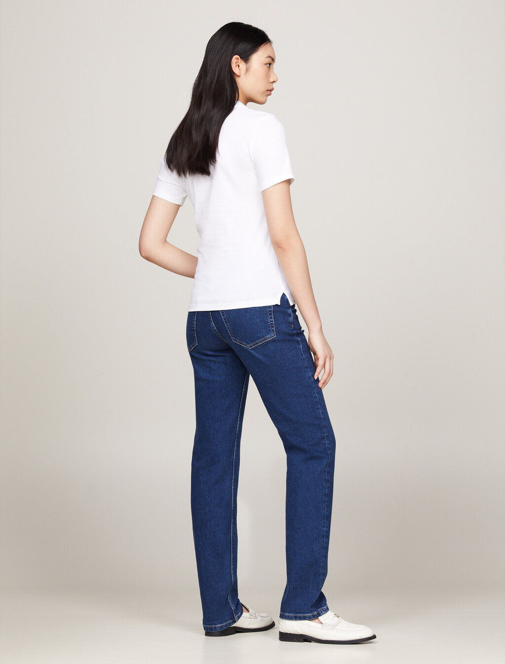Essential Slim Fit Polo, Th Optic White, hi-res