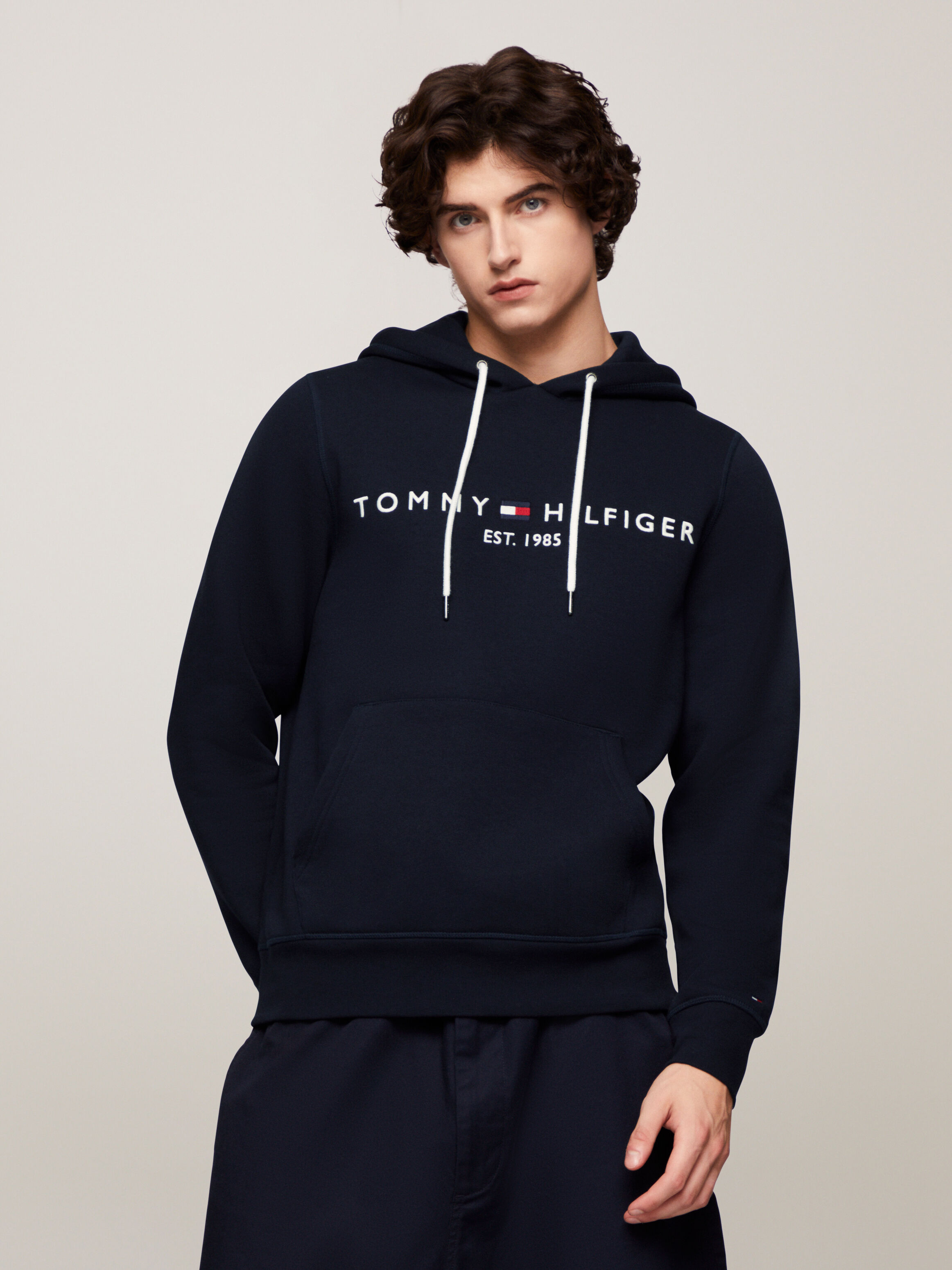 Tommy Hilfiger Logo Hoodie Navy