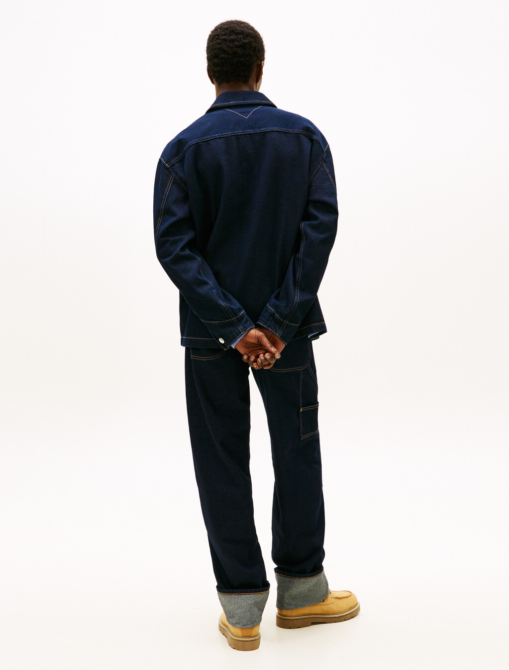 Relaxed Denim Chore Jacket, Denim Dark, hi-res