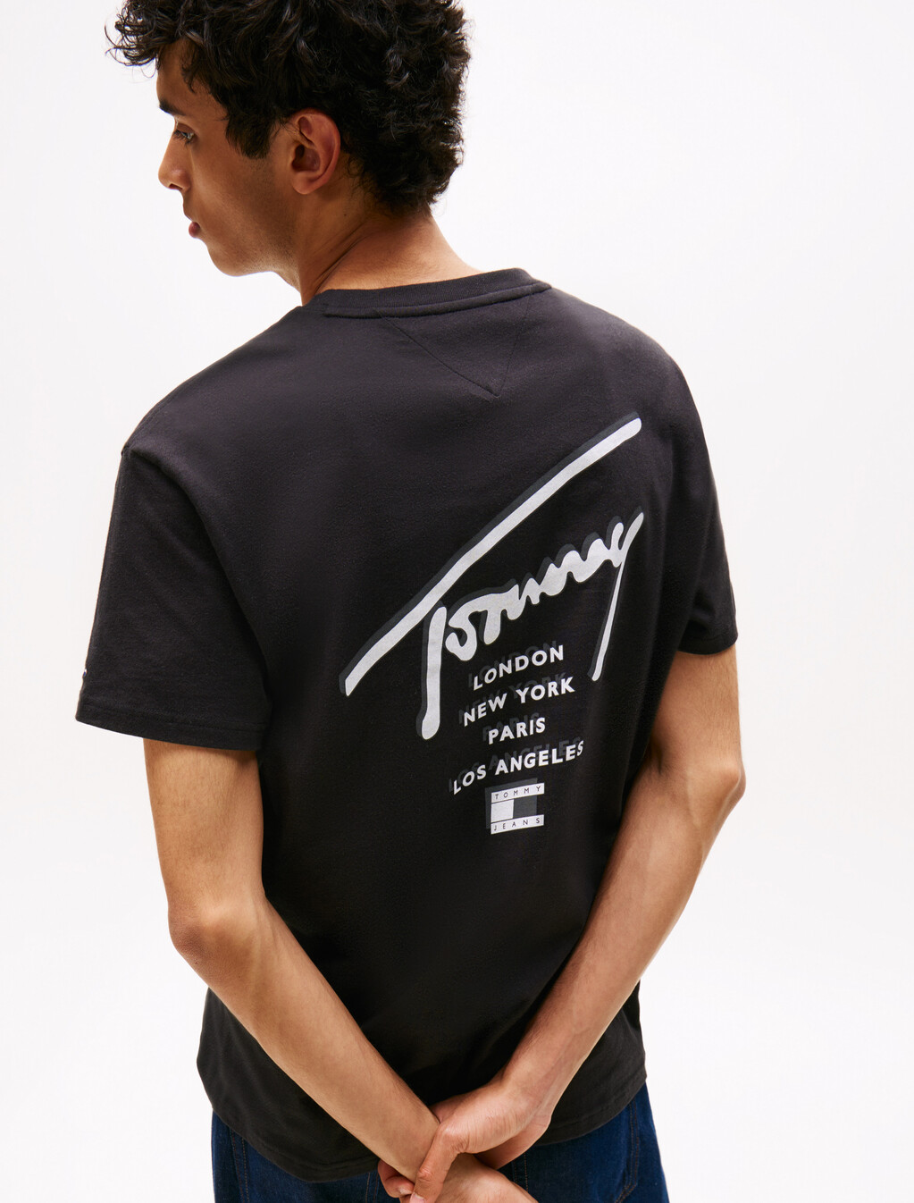 Signature Back Logo Jersey T-Shirt, Black, hi-res