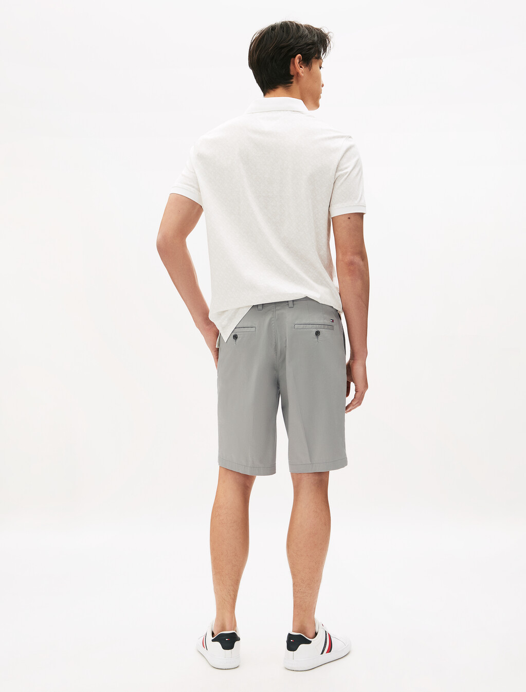 Brooklyn Cotton Satin Shorts, Hydrogen Grey, hi-res