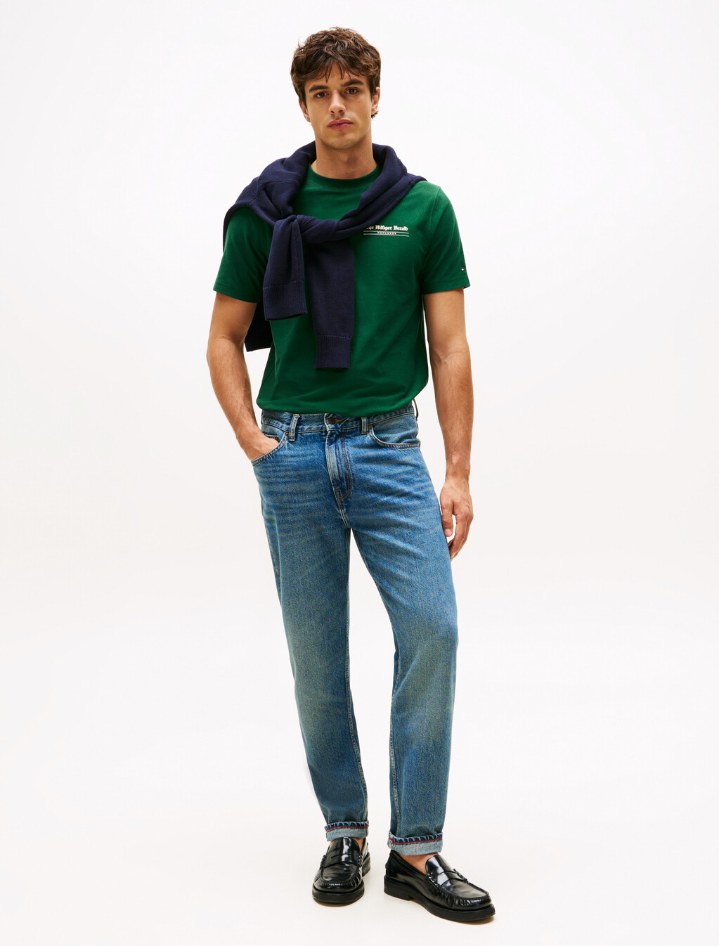 Back Logo Jersey Crew Neck T-Shirt, Ornamental Green, hi-res