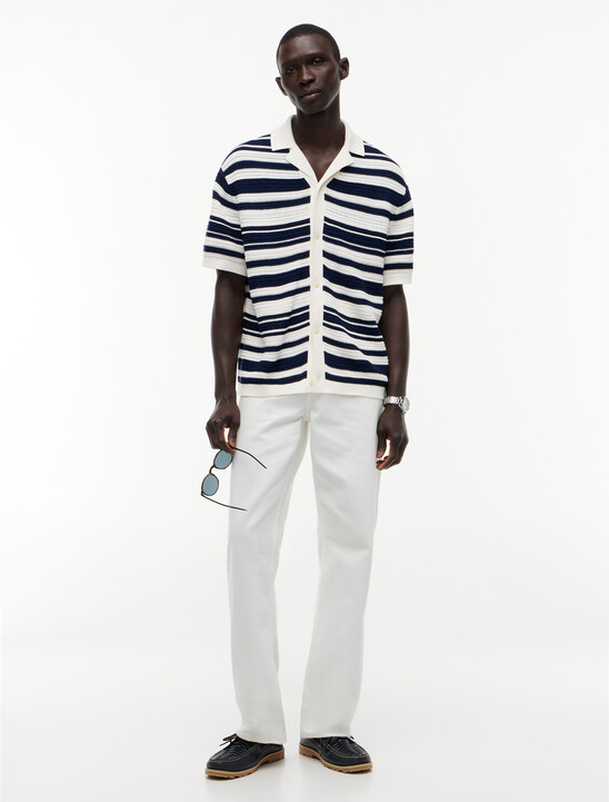 Regular Breton Stripe Short Sleeve Shirt