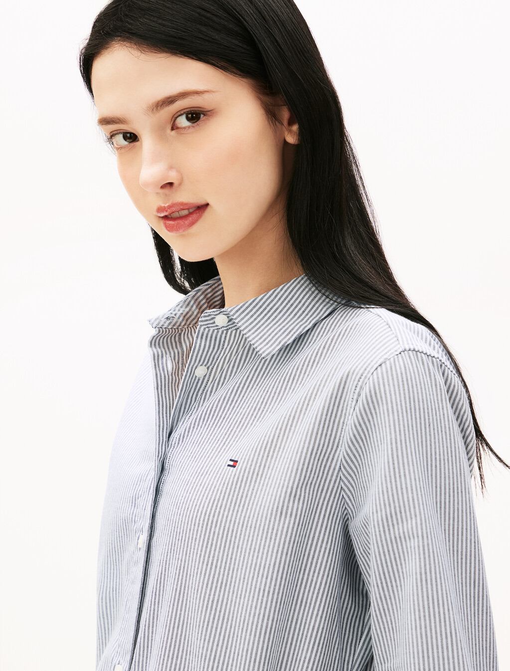 Asia Fit Stretch Oxford Shirt, Classic Ithaka Stp Drk Night Navy, hi-res