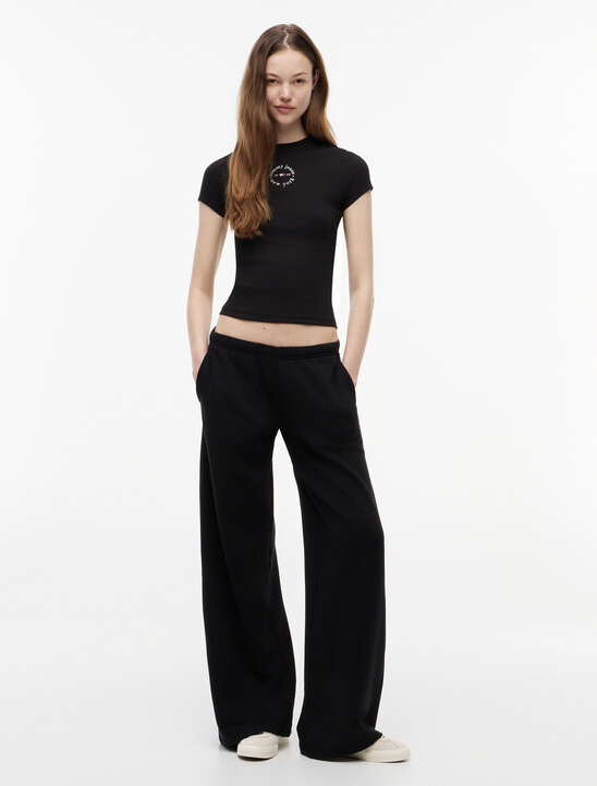 Essential Logo Slim Rib Knit T-Shirt