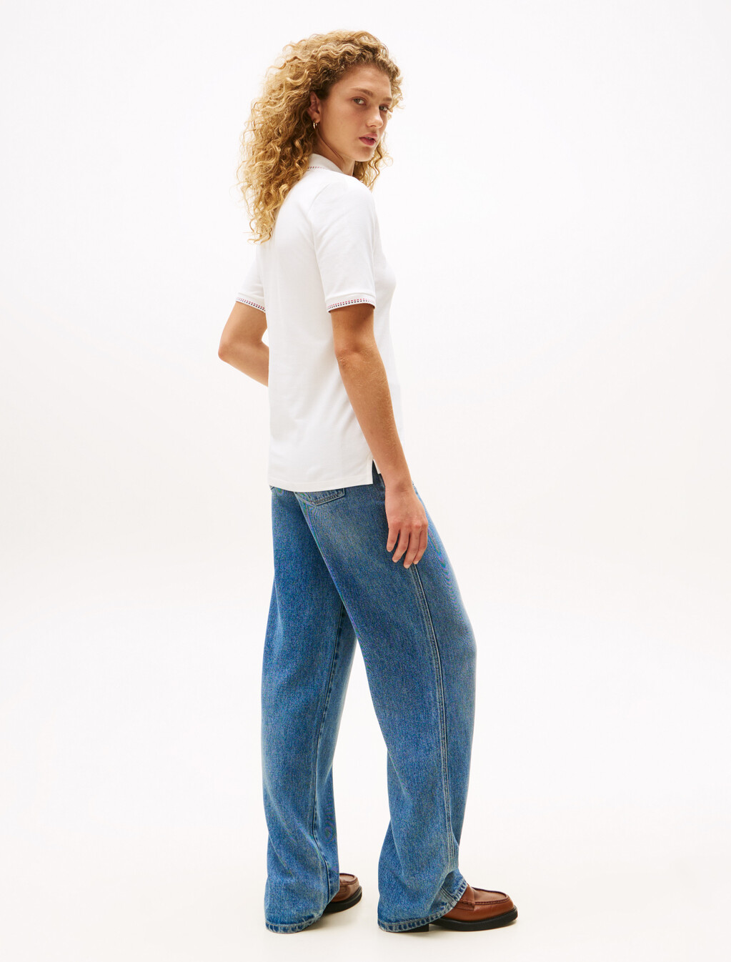 Tipped Half Sleeve Polo, Th Optic White, hi-res