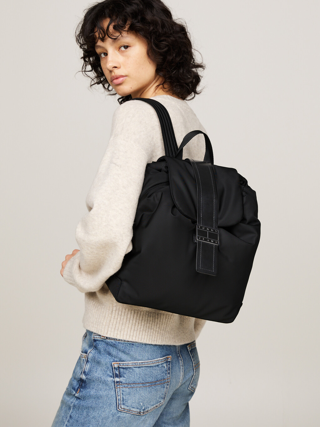 Stardust Logo Flap Backpack, Black, hi-res