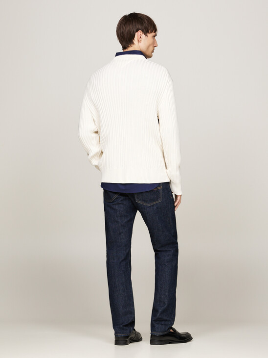 Chunky Rib-Knit Relaxed Jumper