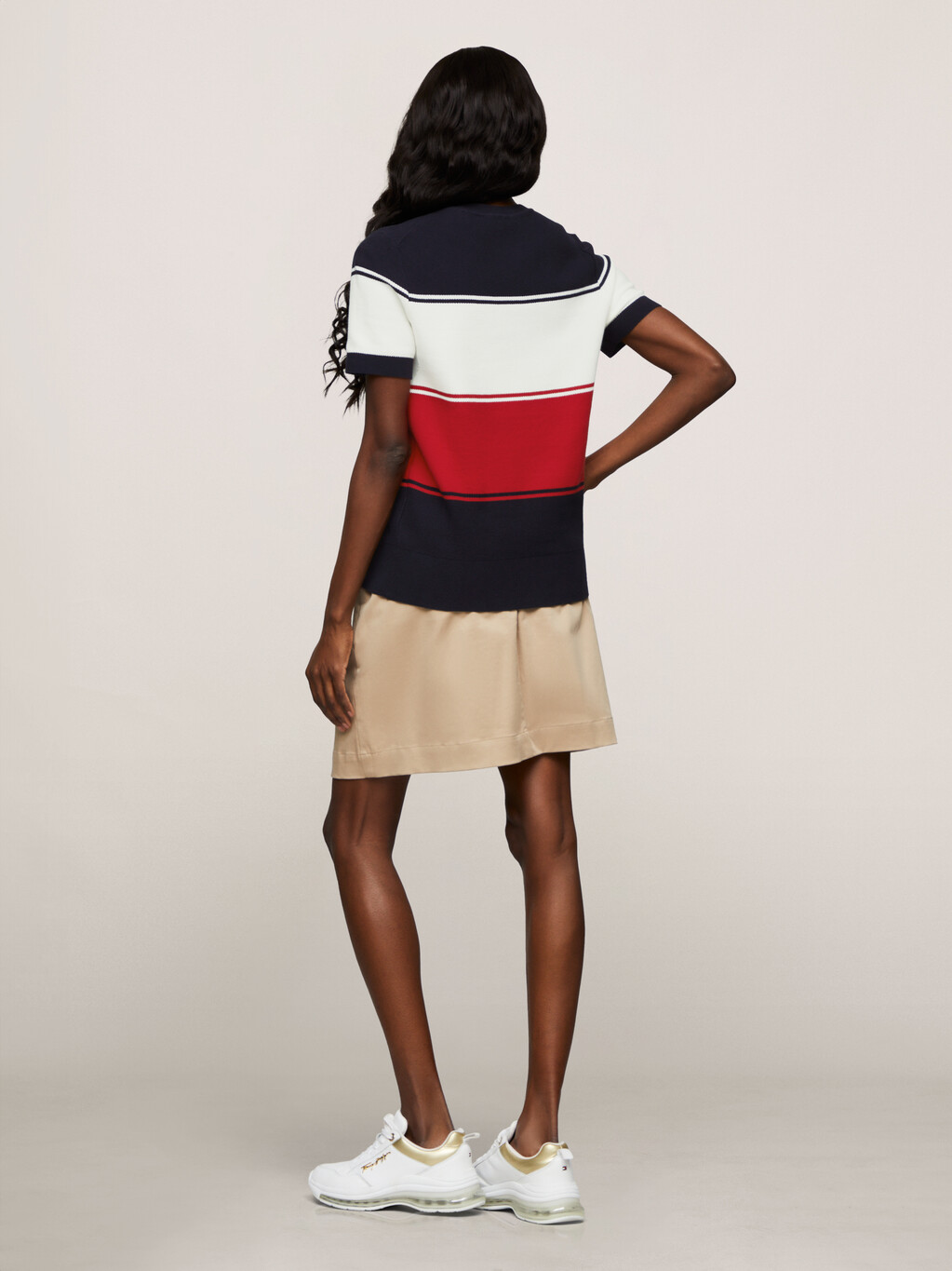 Rugby Stripe Short Sleeve Sweater, Global Stp/ Color Blocked, hi-res